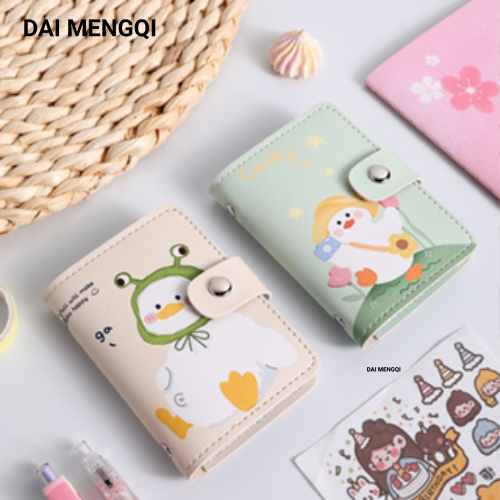Hoạt Hình Ví Ngắn Đựng Thẻ 20 Ngăn Siêu Mỏng Sáng Tạo Cá Tính Cho Nữ