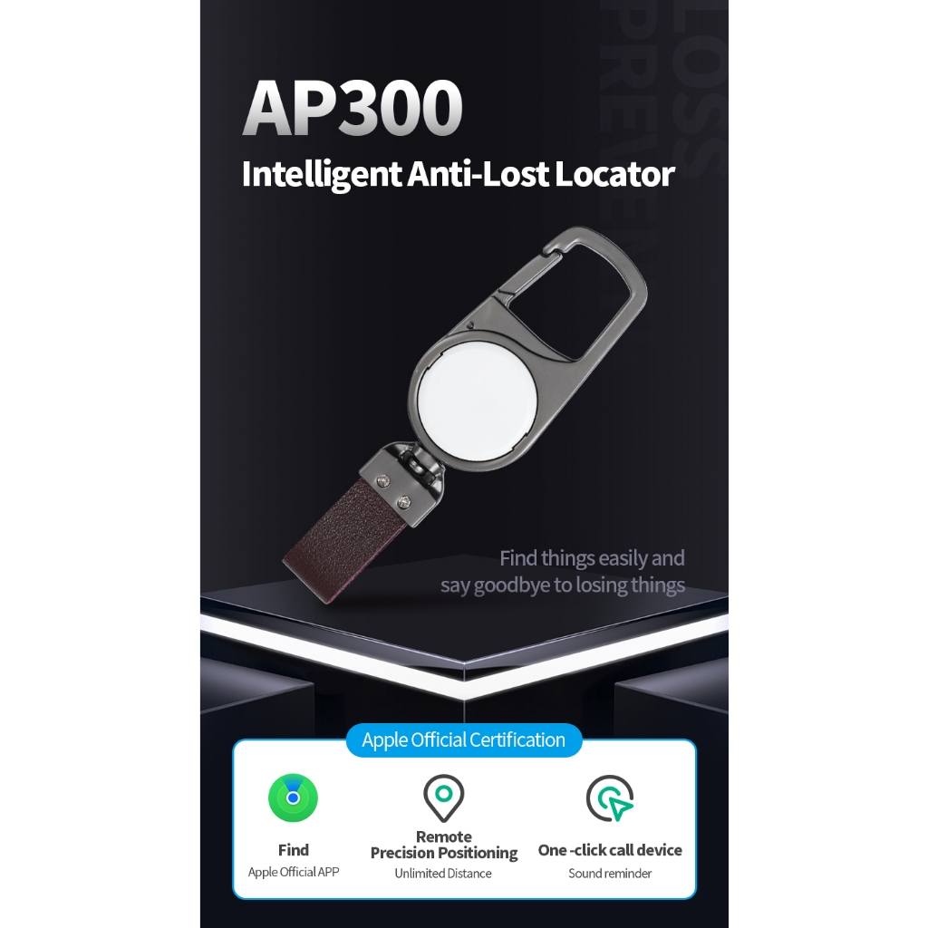 Bộ theo dõi vị trí thiết bị chống thất lạc thông minh AP300, không được hỗ trợ Android, hoạt động vớ