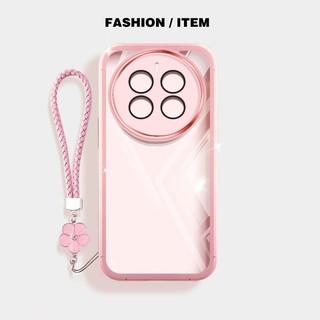 Ốp lưng Oppo Realme 12 Pro Plus 5G Realme 12 Pro + Realme 12 + 5G Realme 12X Realme C65 4G 5G Narzo 70X 5G Ốp điện thoại mềm silicon chống sốc trong suốt có dây treo hoa