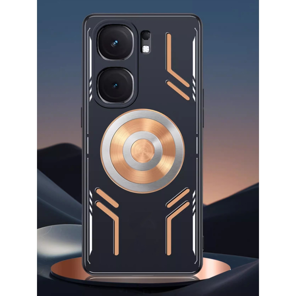 Ốp Làm Mát Graphene Đồng Đỏ Thời Trang Cho VIVO IQOO NEO 9 8 Pro 5G Vỏ Tản Nhiệt Vỏ Kim Loại Chống Sốc Vỏ Điện Thoại Funda Capa