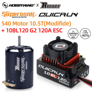 Hobbywing ESC Chống Thấm Nước QUICRUN 10BL120 G2 120A / Rocket 540 10.5T Động Cơ Cảm Biến Không Chổi Than Cho Xe RC 1 / 10 Drift