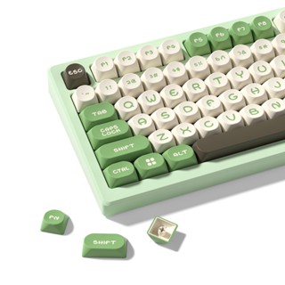 130 Phím MOA Profile Keycaps Fresh Green PBT Key Cap Double Shot Bàn Phím Cover Keycap cho 60% 65% 70% 100% Cherry Gateron MX Switches Bàn Phím Cơ