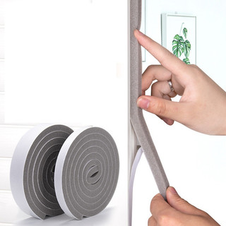 Băng keo xốp tự dính dày 2m Dải niêm phong cửa cách âm tiếng ồn Cửa sổ chống va chạm Siêu mạnh Băng một mặt EVA