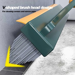 Bàn chải sàn gạch nhà vệ sinh, bàn chải cạo, không có góc chết hoặc bàn chải khoảng trống, bàn chải sàn có lông cứng, hai trong một