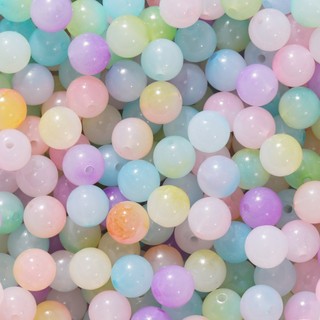  Bộ 50 8mm   10mm Hạt Acrylic Hai Màu Giả Ngọc Tròn Hạt Cho Handmade diy Vòng Tay Vòng Cổ 