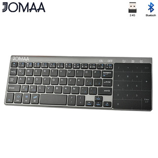 Bàn phím không dây Jomaa Ultra-Thin 2.4G, có bàn di chuột Bàn phím Bluetooth USB kỹ thuật số, Thích hợp cho Android Windows Máy tính xách tay Máy tính Hộp TV