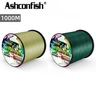  Ashconfish Cuộn Dây Câu Cá Bện 8 Sợi pe x8 pe Màu Xanh Lá Cây Dài 1000m 
