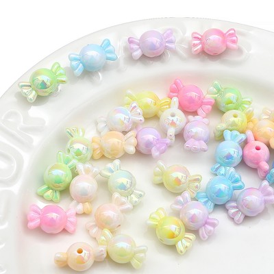 21x12mm 5 chiếc acrylic màu trơn gradient phủ hạt kẹo nhỏ cho vòng tay và vòng cổ trang sức DIY làm