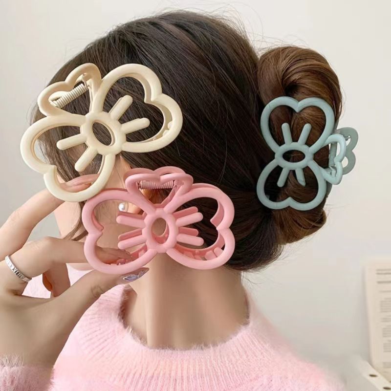  Phong Cách Ngọt Ngào Acrylic Tóc Rỗng Hình Mèo Nơ Vuốt Kẹp Tóc Bé Gái Buộc Tóc Macaron Màu Mờ Kẹp Phụ Kiện Tóc Thời Trang 