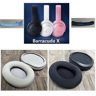 Miếng đệm tai chính hãng 100% cho Razer Barracuda X / 2.4G Tai nghe trò chơi không dây thay thế Đệm tai Băng đô cao su