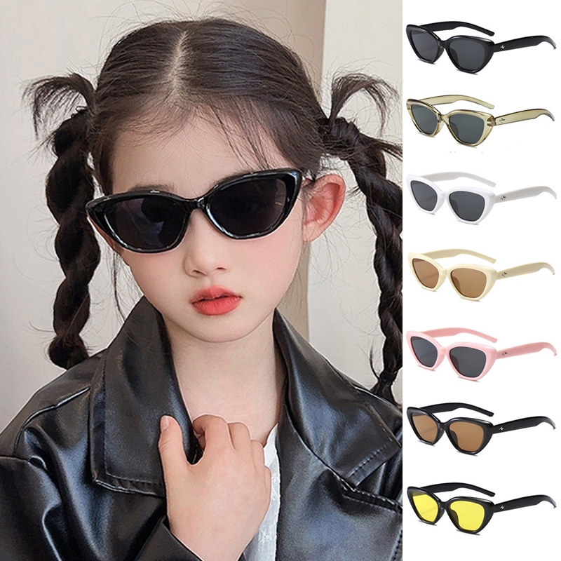Kính Mát Mắt Mèo Gọng Nhỏ y2k Chống Tia uv Phong Cách hip hop punk Hàn Quốc Thời Trang Cho Trẻ Em