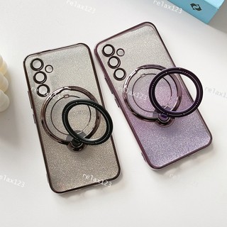 Ốp Điện Thoại Phản Quang Sợi Carbon Cho Samsung Galaxy A55 A15 5G A14 A13 A25 A32 A52 SamsungA25 2023 Bright Shield TPU Vỏ Mềm Trong Suốt Vỏ Bảo Vệ Mùa Thu Ốp Lưng Vòng