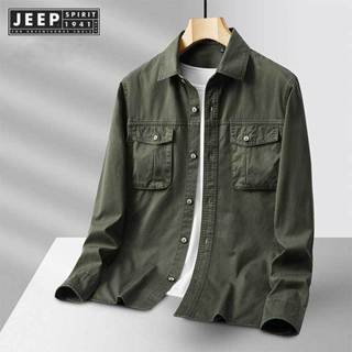 Áo khoác sơ mi Jeep Spirit 1941 ESTD cotton 100% thời trang thường ngày M - 4XL cho nam