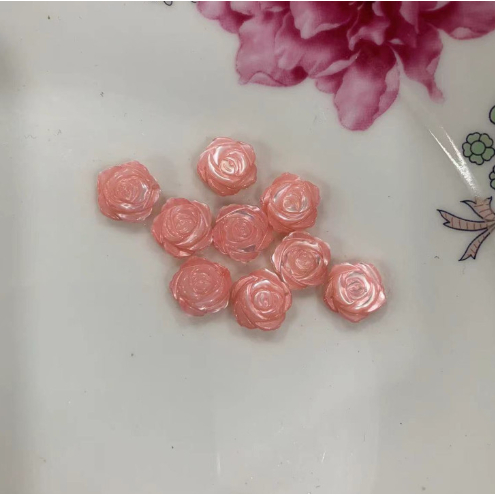 Set 3 Hạt Vỏ Sò Khắc Hình Hoa Hồng Làm Trang Sức DIY