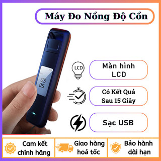 Máy kiểm tra cồn di động Máy kiểm tra hơi thở cồn không dây Màn hình kỹ thuật số Máy phân tích hơi thở có thể sạc lại USB