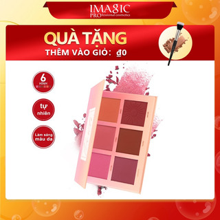 Bảng phấn má hồng IMAGIC FA-123 6 màu sắc kết hợp trang điểm quyến rũ 210g