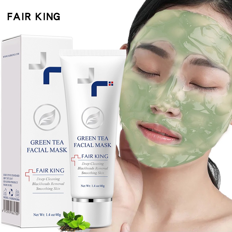 Fair KING Trà xanh Loại bỏ mụn đầu đen Làm săn chắc da Dưỡng ẩm Cơ lỗ chân lông Sửa chữa Mặt nạ làm trắng da Melanin 40g