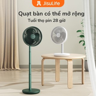 Quạt Để Bàn Gấp Gọn JISULIFE  - Sạc Nhanh - Pin 8000mAh - Cáp sạc Type C - Sử Dụng Lên Đến 28H Chính Hãng