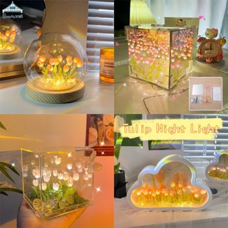 Đèn Ngủ LED Hình Hoa Tulip Lãng Mạn Sáng Tạo Trang Trí Tiệc Sinh Nhật DIY