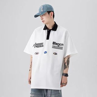 Áo Thun polo yazhiniao yazhiniao Hàng Ngày Nghệ Thuật Hợp Xu Hướng Mới Đơn Giản Trẻ Trung Dành Cho Nam Và Nữ