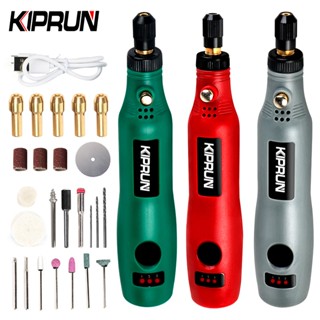 Kiprun Mini Máy Khoan Không Dây Dụng Cụ Điện, Điện 3.6V Máy Khoan Mài Phụ Kiện Bộ Bút Khắc Không Dây Cho Thủy Tinh Cắt Gỗ Mài Đánh Bóng