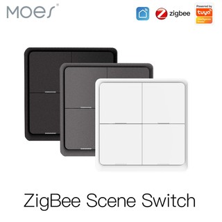 Công tắc điều khiển tự động moes 4 tuya zigbee 12 cảnh cho thiết bị tuya