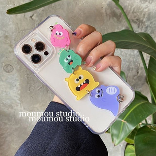 Ốp điện thoại chuỗi động vật hoạt hình cho Iphone 15 14 14 pro max 14 plus 13 12 pro max 11 pro max xs max xr x 7 8 plus Cô gái xinh đẹp hoạt hình vòng tay quái vật vỏ điện thoại