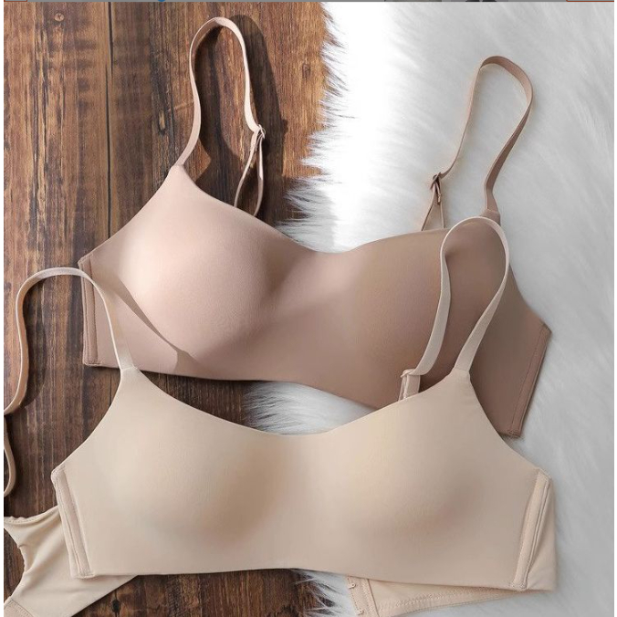 Áo Lót Ống Màu Trơn Không Dây Không Lộ Viền May Lưng Cho Nữ