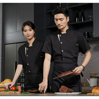 M-4xl Nam Đầu Bếp Đồng Phục Nấu Áo Sơ Mi Nhà Hàng Nhà Bếp Áo Khoác Làm Việc Làm Bánh Làm Việc Mặc Đồng Phục Thoáng Khí Bồi Bàn Đầu Bếp Áo Khoác