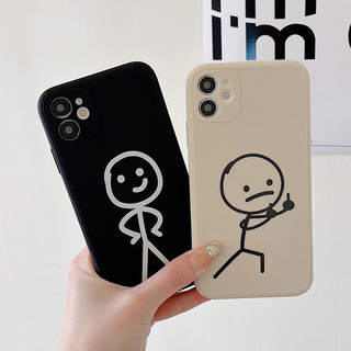 Cube Edge Soft Silicone Case Realme 5 5S 5i C3 C15 C12 Narzo 20 7i C17 8 Pro C11 Casing Xiaomi Redmi Note 7 8 9 10 11 Pro 9A 9C Poco X3 Pro NFc M3 Matchstick Men Shin Case Bumper