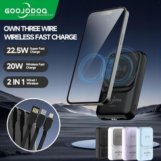 Sạc dự phòng không dây Goojodoq 10000mAh PD20w Sạc nhanh iPhone Android kèm cáp