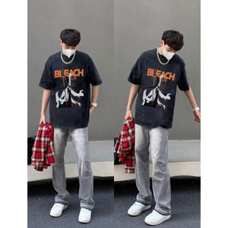 Pear DODO Thương hiệu địa phương Phong cách Mỹ Hoạt hình Reaper In 100% Cotton Oversize Áo thun nam tay ngắn 240314