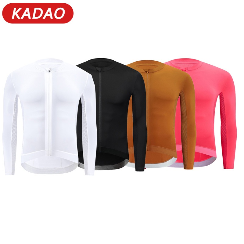 Kadao Nam Dài Tay Đi Xe Đạp Áo Slim Fit Dây Kéo Lên Nhanh Khô Đi Xe Đạp Quần Áo