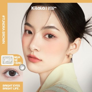 Kính áp tròng Kilala màu nâu Yay Tundra Brown lens cận 1 tháng DIA 14.2mm có độ (0-8) 1 cặp
