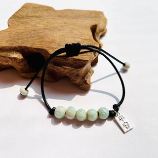 Vòng tay hạt sứ tráng men nứt, vòng tay Jingdezhen, unisex dành cho nam và nữ