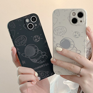 Vỏ silicon phi hành gia bay màu đen Samsung S10 S20 Plus Ultra S21 Plus A02 A02S A03S A12 A20 A30 A50 A30S A50S A21S A32 A51 A71 A52 A72 A81 A22 Vỏ vỏ