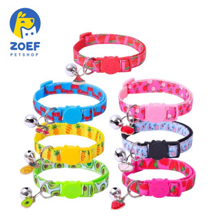 ZOEF Vật Nuôi Vải Trái Cây Mèo Cổ Áo Với Trái Cây Phụ Kiện Chuông Vật Nuôi Cổ Áo LI0344