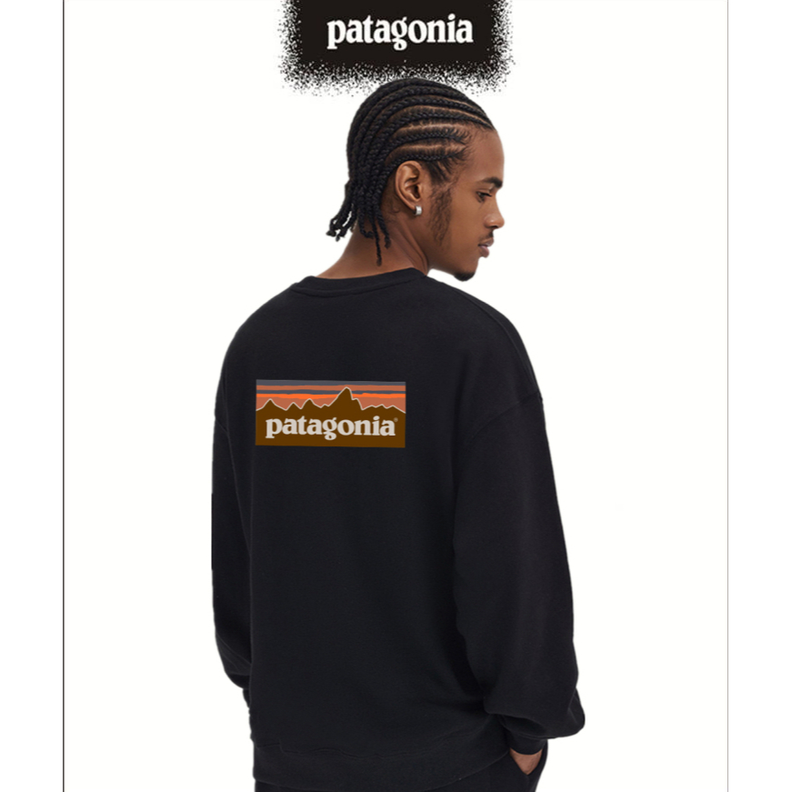 Áo hoodie cặp đôi cổ tròn cổ tròn dáng rộng và đa năng Patagonia dành cho nam và nữ, áo hoodie unisex