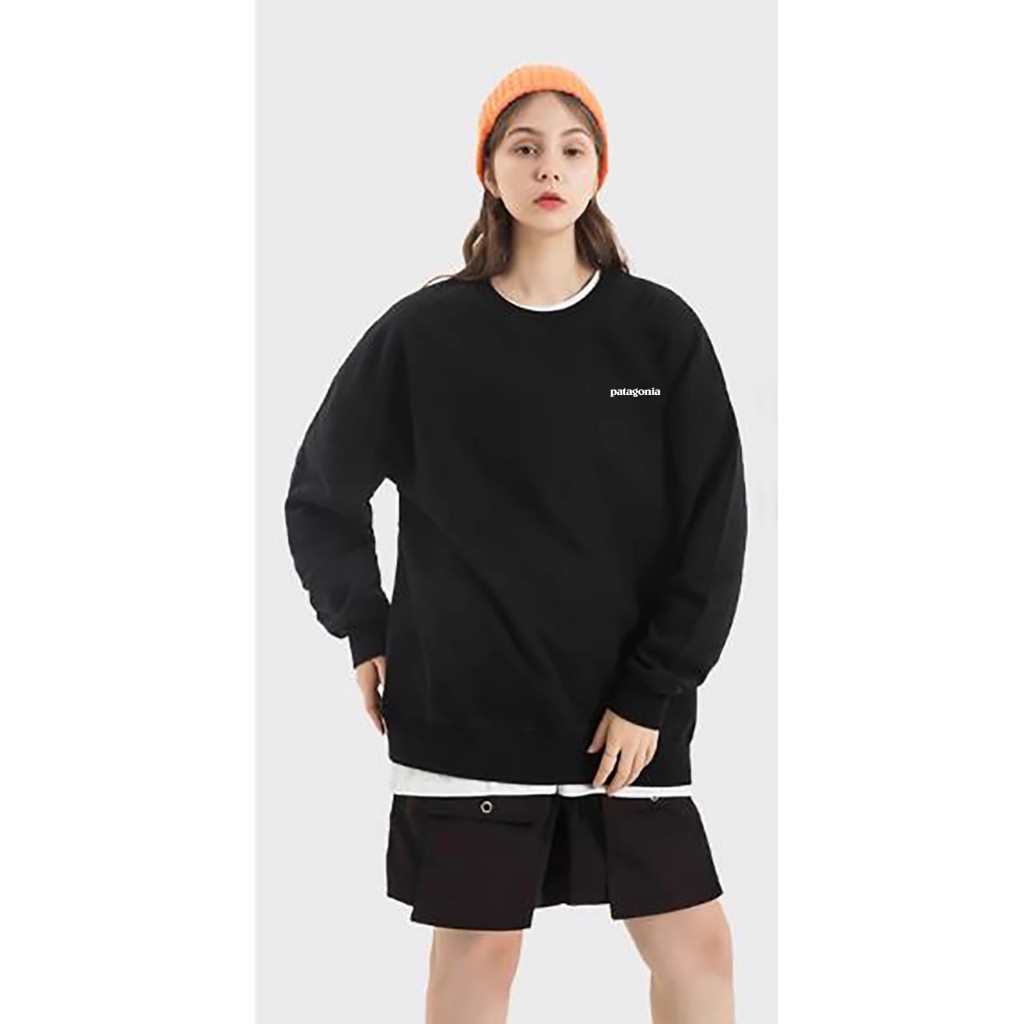 Áo hoodie cặp đôi cổ tròn cổ tròn dáng rộng và đa năng Patagonia dành cho nam và nữ, áo hoodie unisex