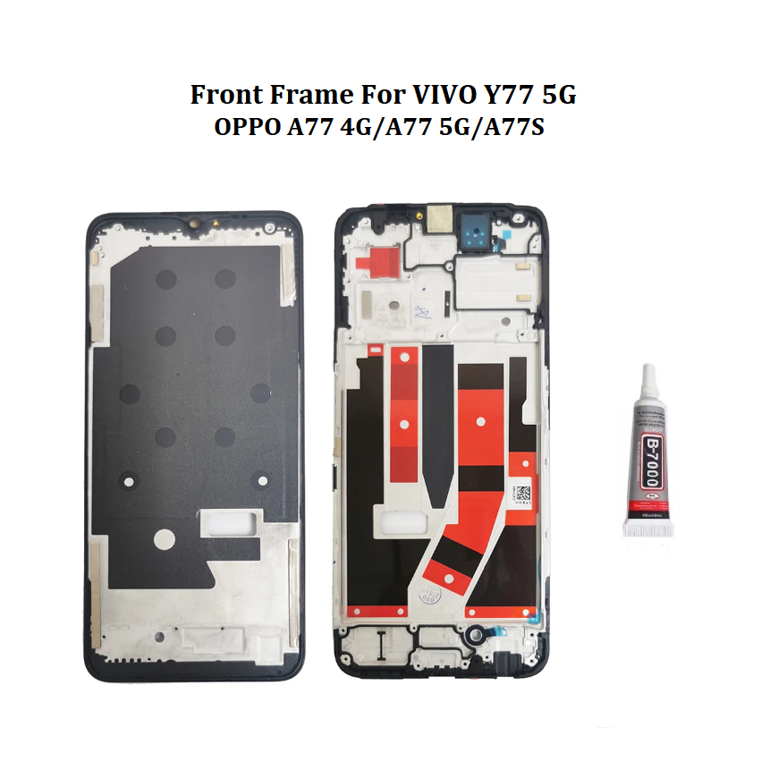 Khung Trước Phía Sau Dành Cho VIVO Y77 5G OPPO A77 4G A77 5G A77S Y77E Viền Giữa Khung Lưng Pin Nhà 