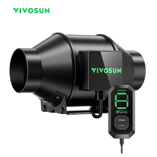 VIVOSUN Quạt ống nội tuyến AeroZesh G4-G8, Quạt EC điều khiển bằng điều khiển bằng điều khiển bằng điều khiển bằng đồng hồ có thể lập trình hoàn toàn để thông gió lều trồng trọt