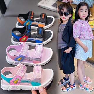 Dép thể thao mùa hè Giày đế mềm Sweet Princess dành cho trẻ em Dép Velcro cho trẻ em