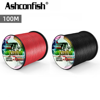 Ashconfish 16 Sợi 100M Cuộn Dây Câu Bện Cá Bằng X16 PE Siêu Bền Siêu Chắc ĐỦ SIZE Màu đỏ đen
