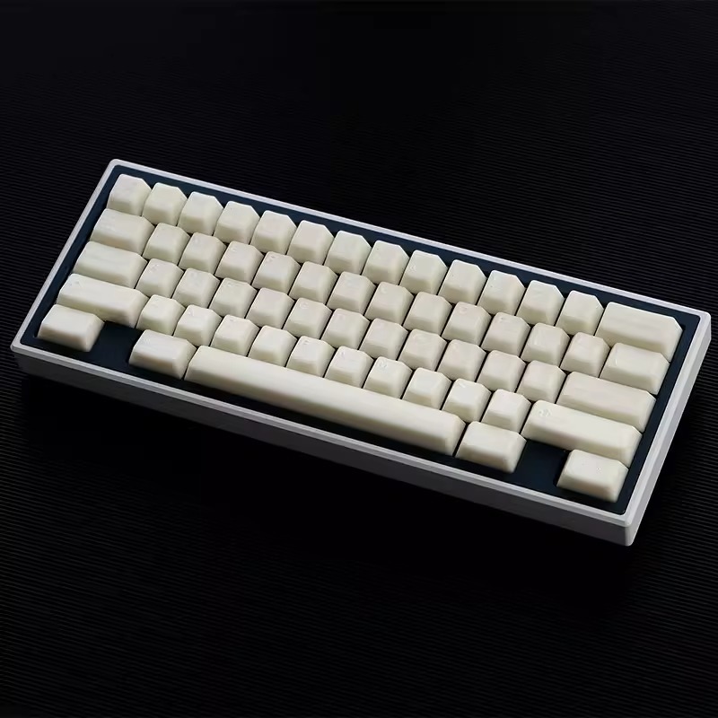 Gmk Đá Cẩm Thạch Trắng keycap 114Keys Ice Translucent PBT Double shot Cherry profile Cho mx Switch Bàn Phím Cơ