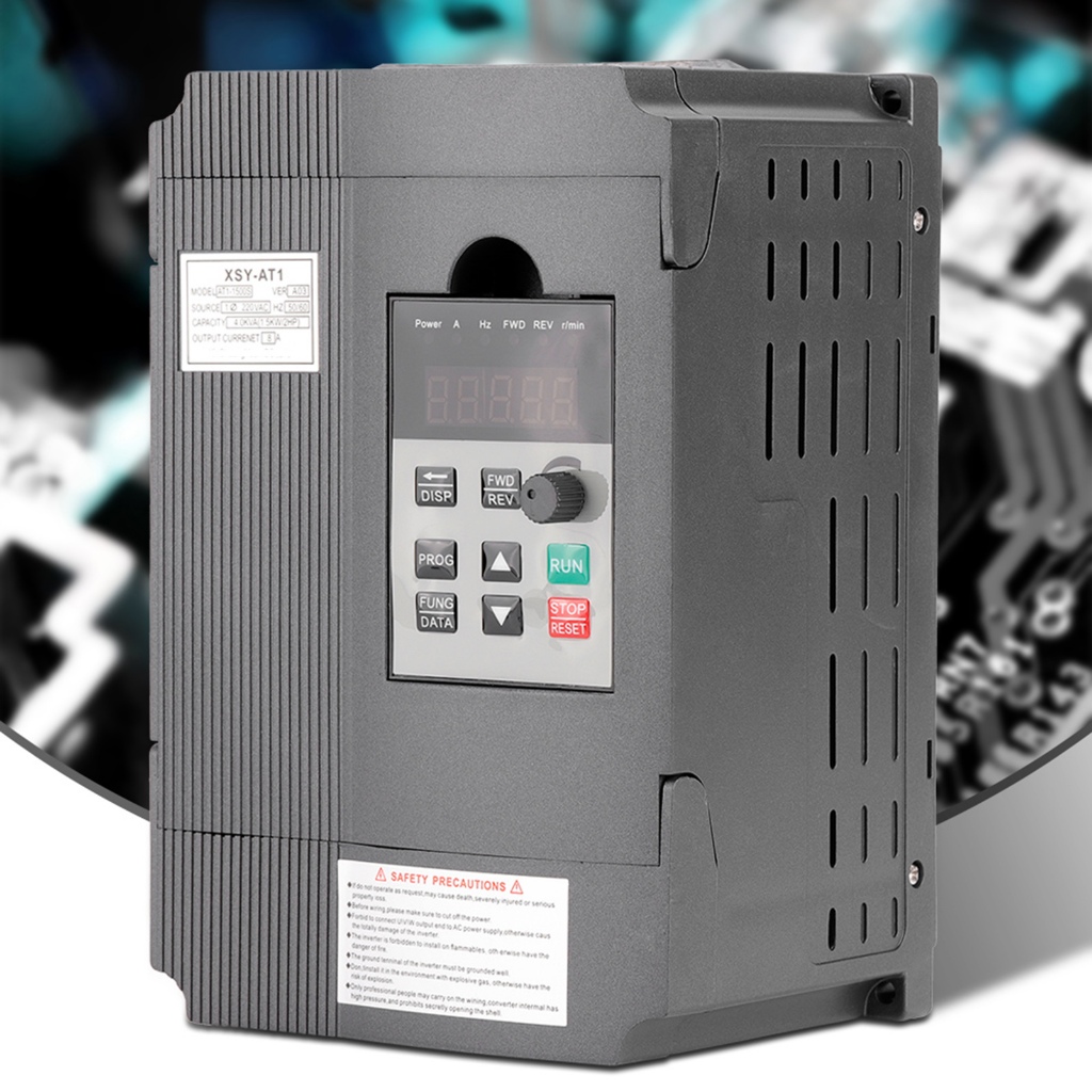 Power Helper Bộ điều khiển tốc độ VFD biến tần một pha 220V cho động cơ xoay chiều 3 1 5kW cmman12.vn