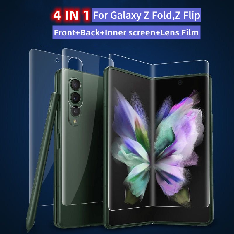 4in1 Hydrogel Film for Samsung Galaxy Z Fold 6 Z Flip 7 6 3 4 5 2 Z Fold7 Fold6 Fold3 Fold5 Fold4 Z 