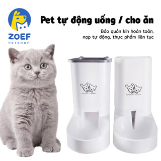ZOEF Máy cho ăn tự động, Khay đựng thức ăn nước uống tự động cho thú cưng LI0467