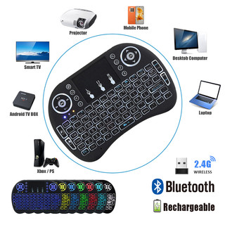Chuột bàn phím mini bluetooth không dây i8 bàn phím không dây 2.4ghz có bàn di chuột cho ps4 smart tv box chơi game
