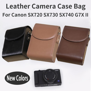 Túi Da Đựng Máy Ảnh Canon SX720 SX730 SX740 G7X III G9X SX620 SY RX100 ZV1 HX60 HX80 HX90 WX500 WX350