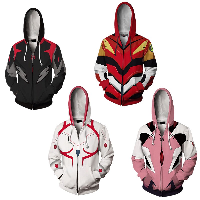 Áo Hoodie có dây kéo EVA Áo len in kỹ thuật số Áo khoác ngoài Unisex
